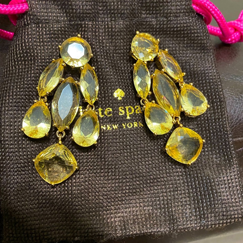 kate spade Gold Chandelier Earrings - never worn!
